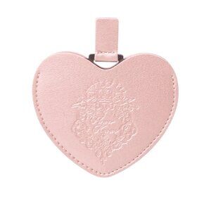 Flower Knows Heart Glow Portable Travel Mirror Pink